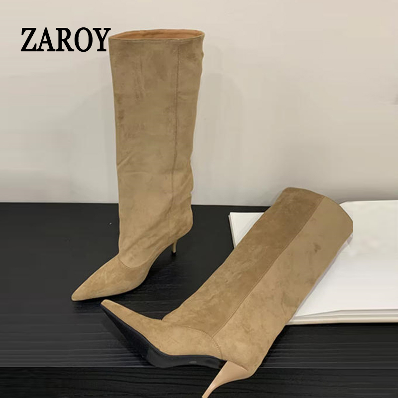 Knee High Boots Women - 자로이 니하이 여성 부츠 겨울용 따뜻한