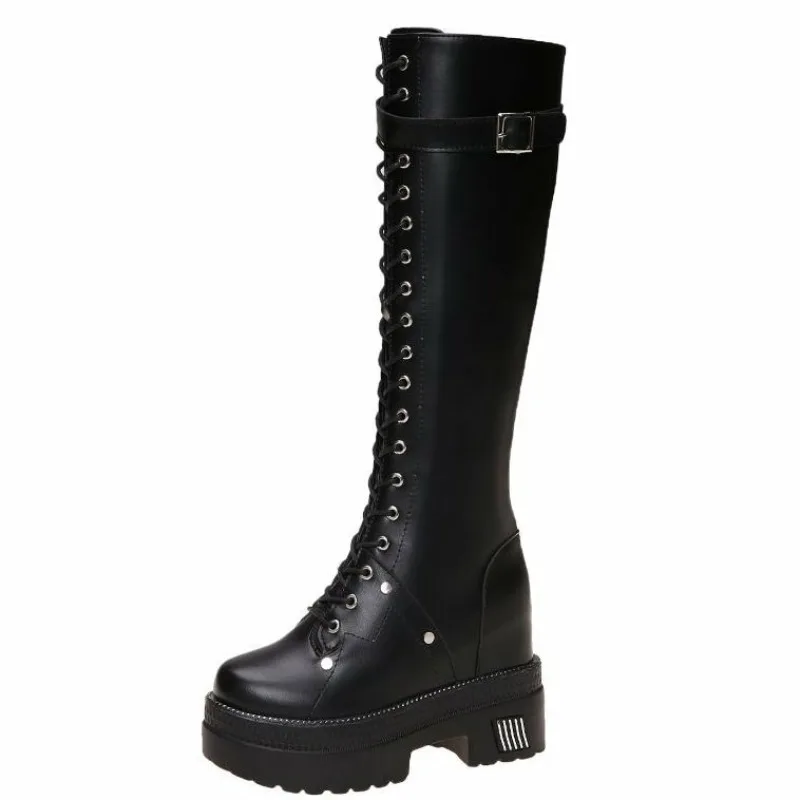 10CM 여성용 플랫폼 니하이 부츠 겨울용 따뜻한 플러 - Knee High Boots Women 리뷰 및 가격
