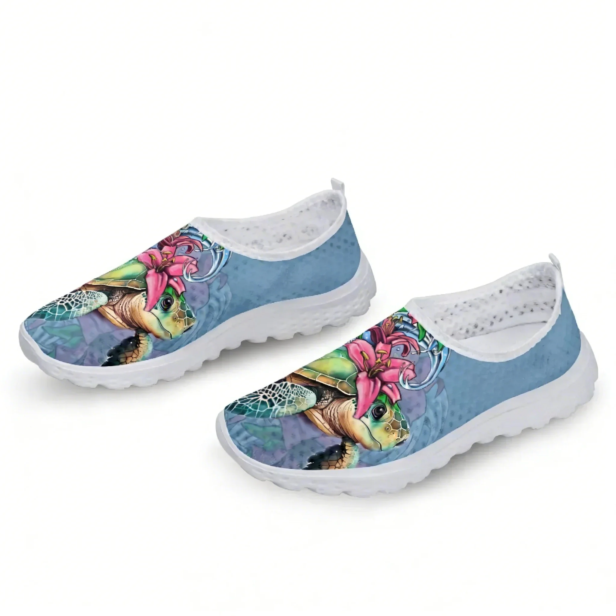 폴리네시안 터틀 히비스커스 프린트 메쉬 고품질 스니커즈 - Women Shoes Tennis 리뷰 및 가격