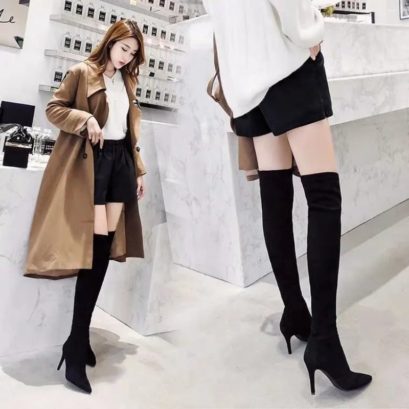 섹시한 여성용 무릎 위까지 올라오는 부츠, 뾰족한 앞코 - Sock Boot Women 리뷰 및 가격