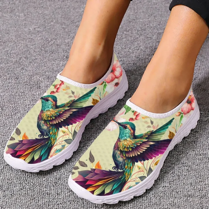 허밍버드 해바라기 프린트 로퍼 버드 메쉬 고품질 스니커 - Women Shoes Tennis 리뷰 및 가격