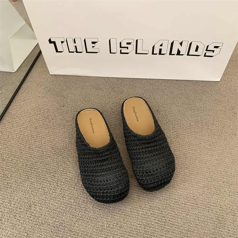 여성 라피아 짠 밑창 슬리퍼 여름 통기성 메쉬 폐쇄형  - Mule Slip On 리뷰 및 가격